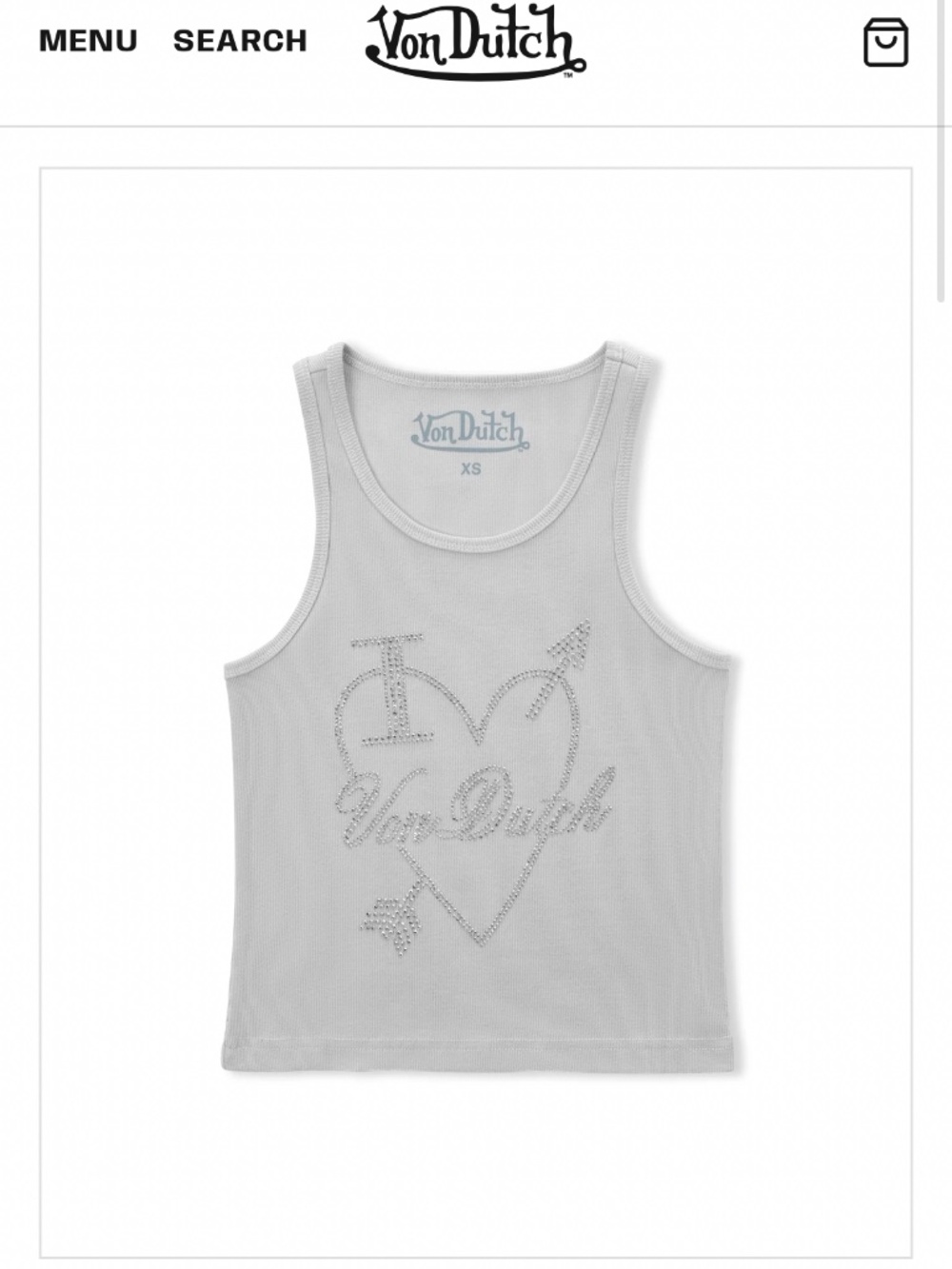 “I love Von Dutch” Rhinestone Tank